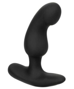 Anal Toys Rechargeable Curved Probe Silicone Anal Stimulator - Black