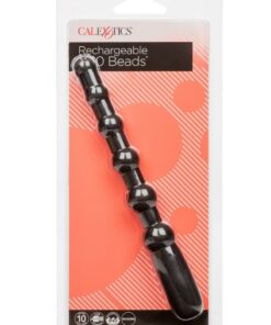 Anal Toys Rechargeable X-10 Silicone Beads - Black