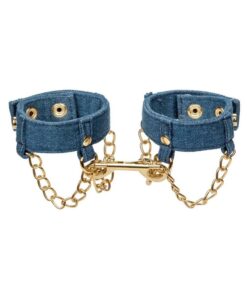 Ride `em Premium Denim Collection Wrist Cuffs - Blue