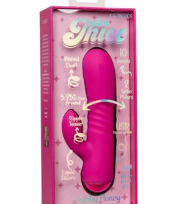 Thicc Chubby Honey Dual Motor Vibrator with Clitoral Stimulator - Pink