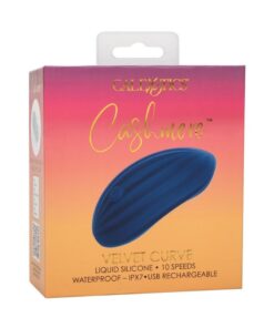 Cashmere Velvet Curve Rechargeable Silicone Massager - Blue