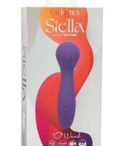 Stella Liquid Silicone O Wand Rechargeable Silicone Vibrator - Purple