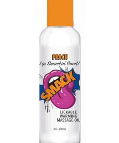 Smack Lickable Massage Oil 2oz - Peach