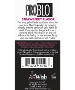 ProBlo Fishbowl Oral Pleasure Flavored Gel 10ml (65 per Bowl) - Strawberry