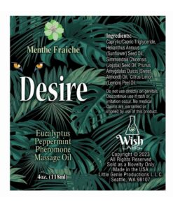 Desire Pheromone Massage Oil 4oz - Eucalyptus/Peppermint
