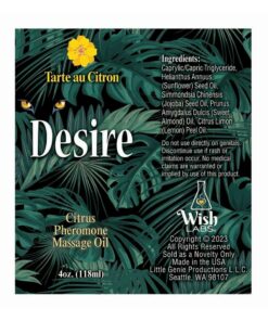 Desire Pheromone Massage Oil 4oz - Citrus