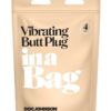 In a Bag Silicone Vibrating Butt Plug 4in - Black