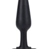 In a Bag Silicone Vibrating Butt Plug 5in - Black