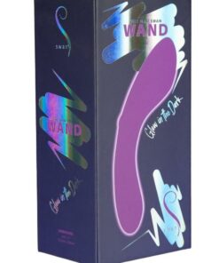 Swan Mini Swan Wand Rechargeable Silicone Glow in the Dark Massager - Purple