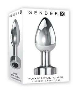 Gender X Rockin Rechargeable Metal XL Plug - Silver