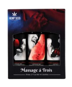 Earthly Body Massage-a-trois Edible Massage Lotion Gift Set
