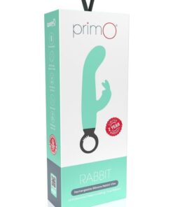 PrimO Rabbit Rechargeable Silicone Vibrator - Teal