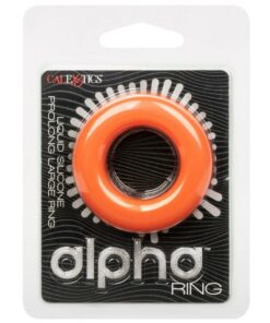 Alpha Liquid Silicone Prolong Cock Ring - Large - Orange