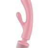 Satisfyer Triple Lover Rechargeable Silicone Rabbit Vibrator - Pink
