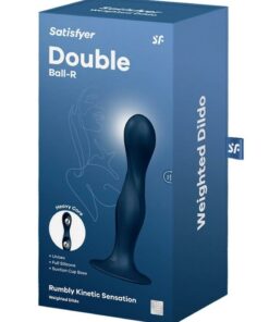 Satisfyer Double Ball-R Silicone Vibrating Balls - Dark Blue