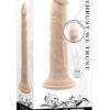 In Thrust We Trust Rechargeable Silicone Dildo with Remote - Vanilla