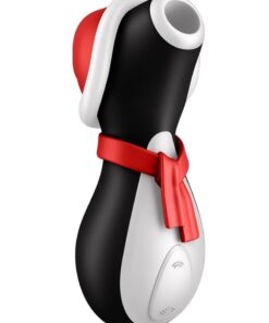 Satisfyer Penguin Silicone Rechargeable Clitoral Stimulator Holiday Edition - Black/White