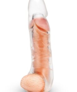 Size Up Extra Girthy Clear View Penis Extender with Ball Loop 3in